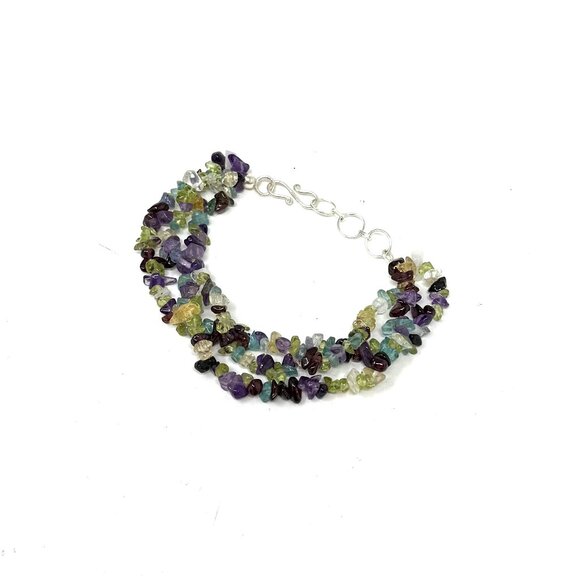 💖💖NEW! Sterling African Amythest Bracelet - Picture 1 of 1